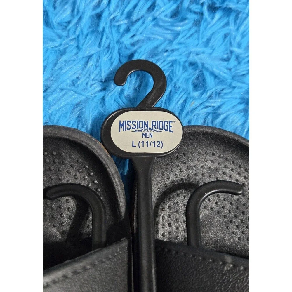 Mission Ridge Men's Black Double Strap Sandals Size Large 11/12